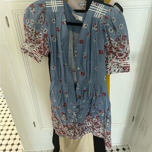 Sea New York Blue Floral Mini Dress